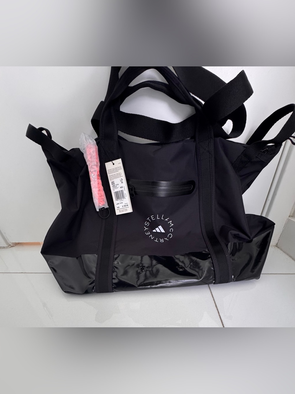 NWT adidas by Stella McCartney Tote Bag, Black/White - Picture 11 of 13